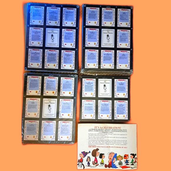 VINTAGE 1990 Peanuts full set 33 Trading Cards & 1975 Peanuts Jubilee Soft Cover - Picture 2 of 9